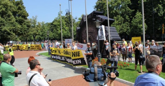 Demonstracja antyodkrywkowa w Warszawie
