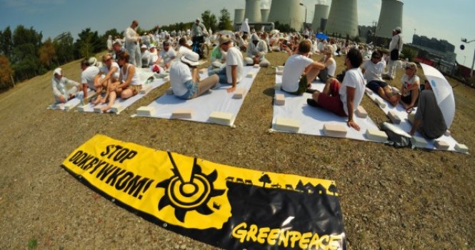 Protest po elektrowni Jnschwalde